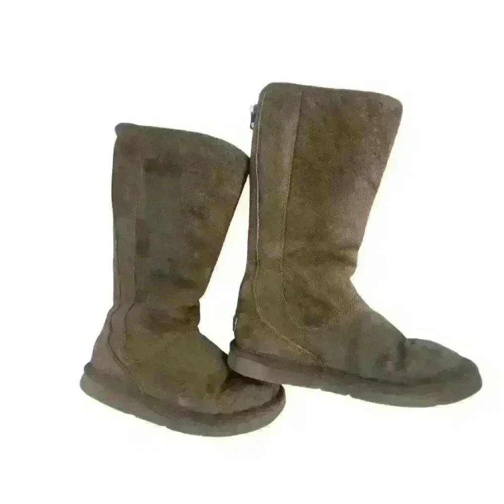 Ugg Knightsbridge Tall Chocolate suede boots Sz 6